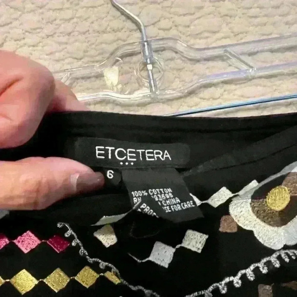 Etcetera Embroidered Knee Length Skirt Size 6 - Picture 3 of 3